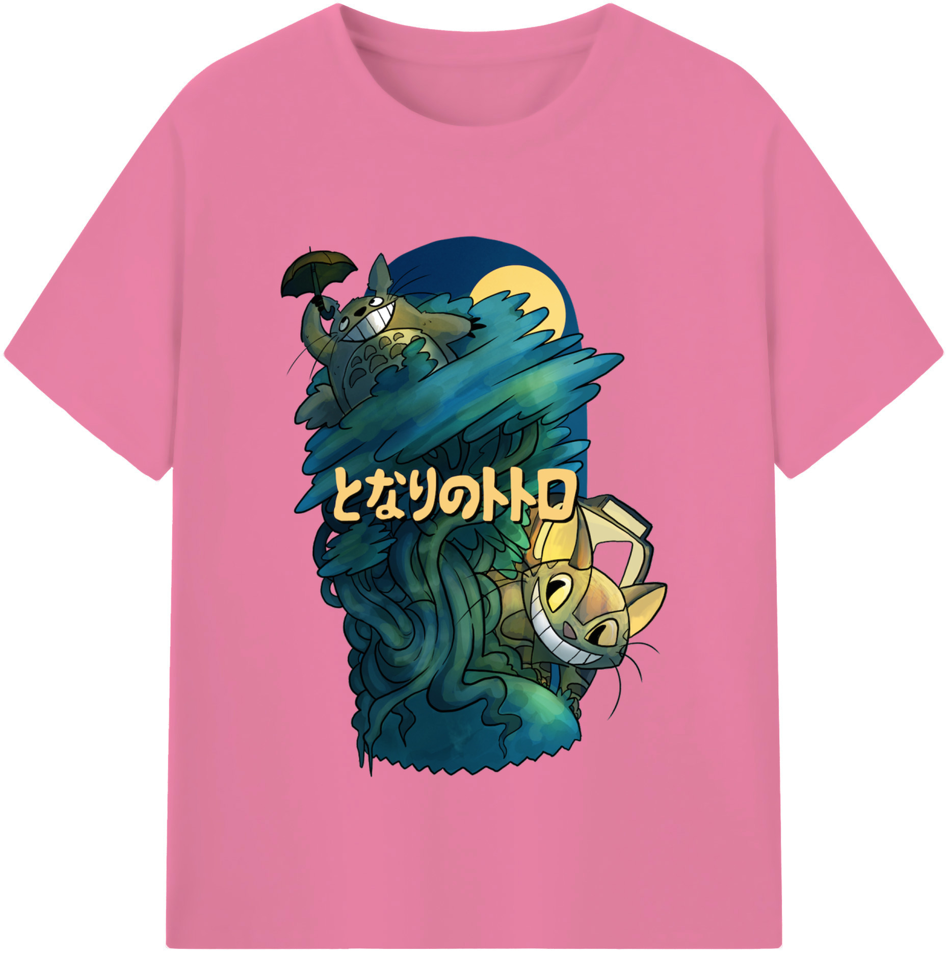 （画像用） となりのトトロ 草壁メイ 草壁サツキ My Neighbor Totoro Satsuki Kusakabe Mei Kusakabe 綿100％半袖Tシャツ（フロントプリント）